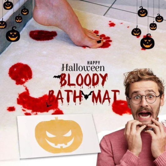 Bloody Footprint Bath Mat