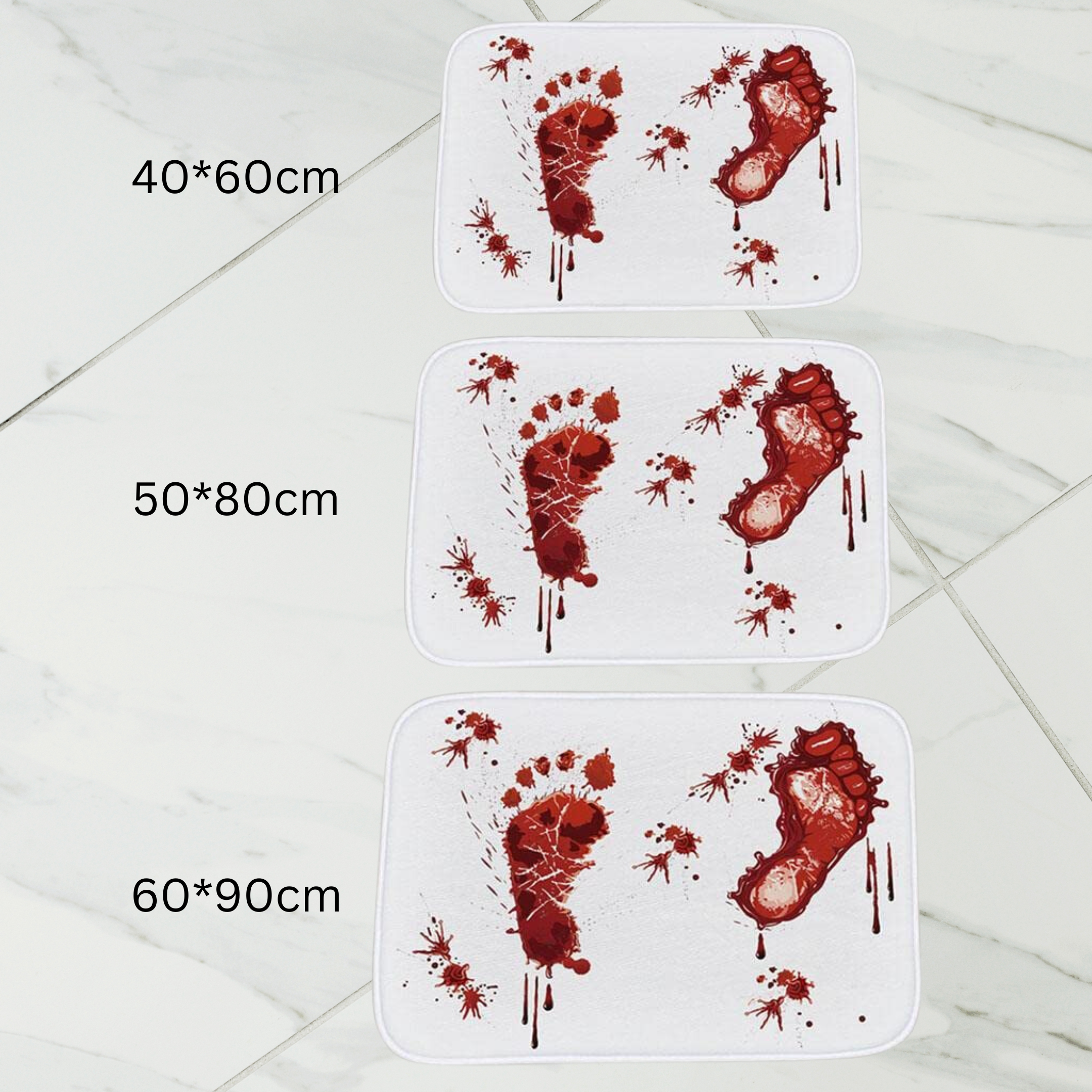 Bloody Footprint Bath Mat