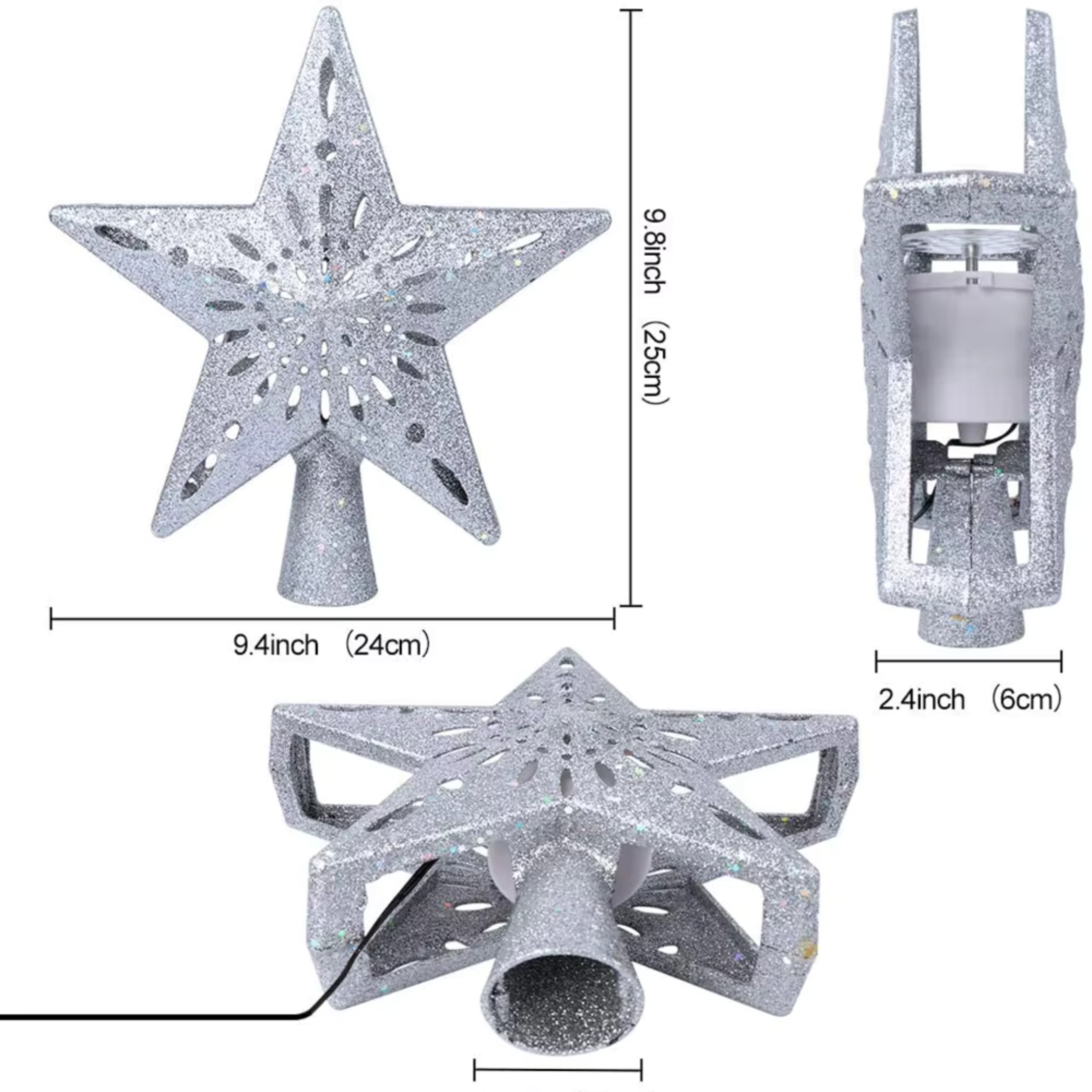 Christmas Tree Star Light Topper