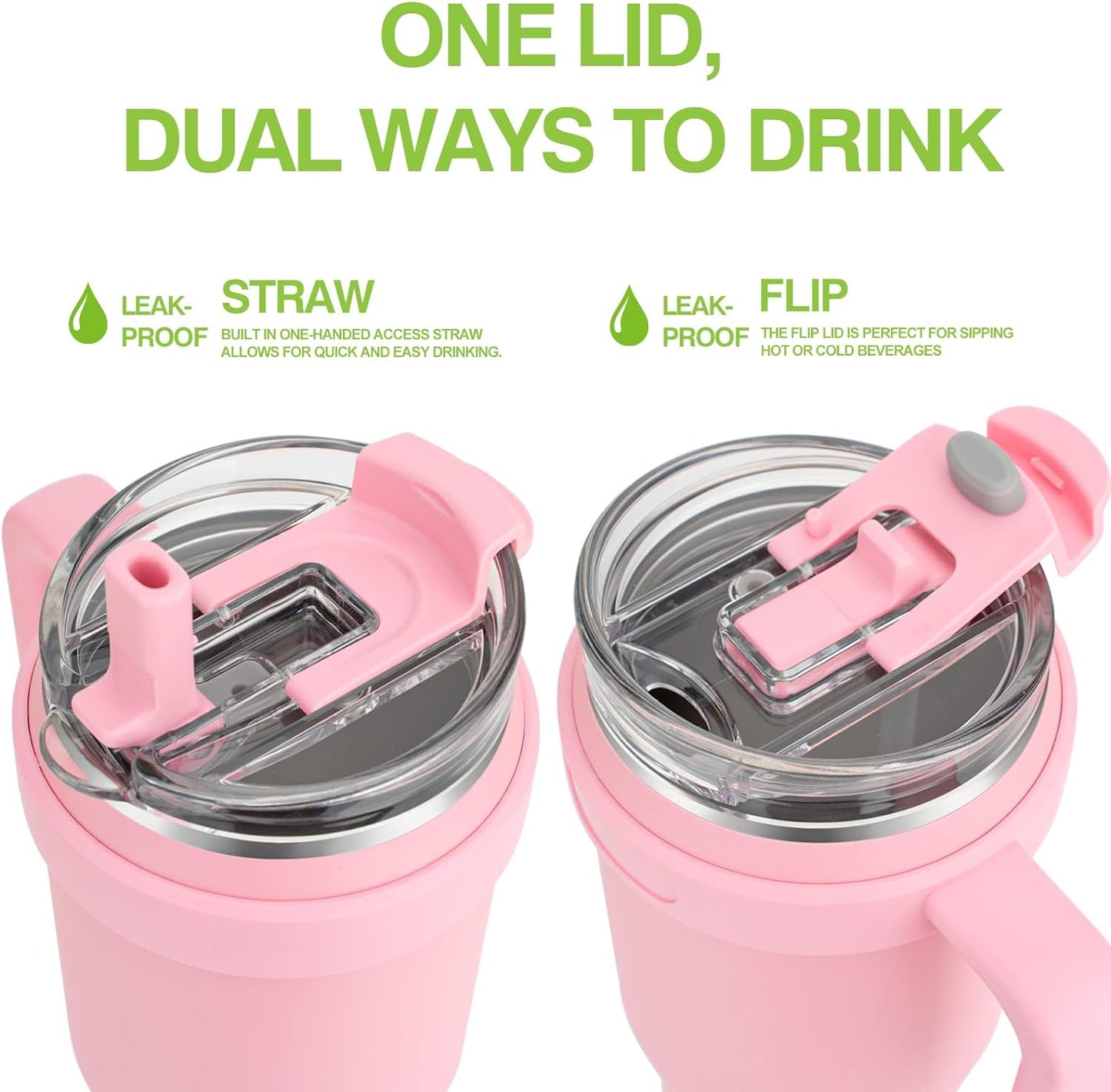 Insulated Tumbler with Lid and Straw