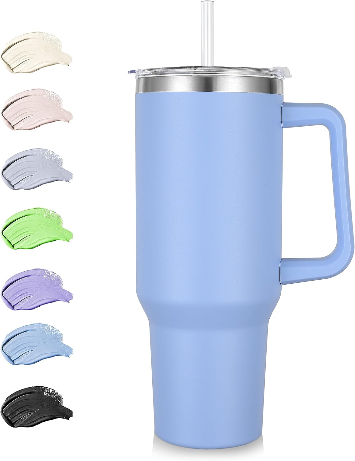 Insulated Tumbler with Lid and Straw