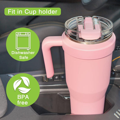 Insulated Tumbler with Lid and Straw