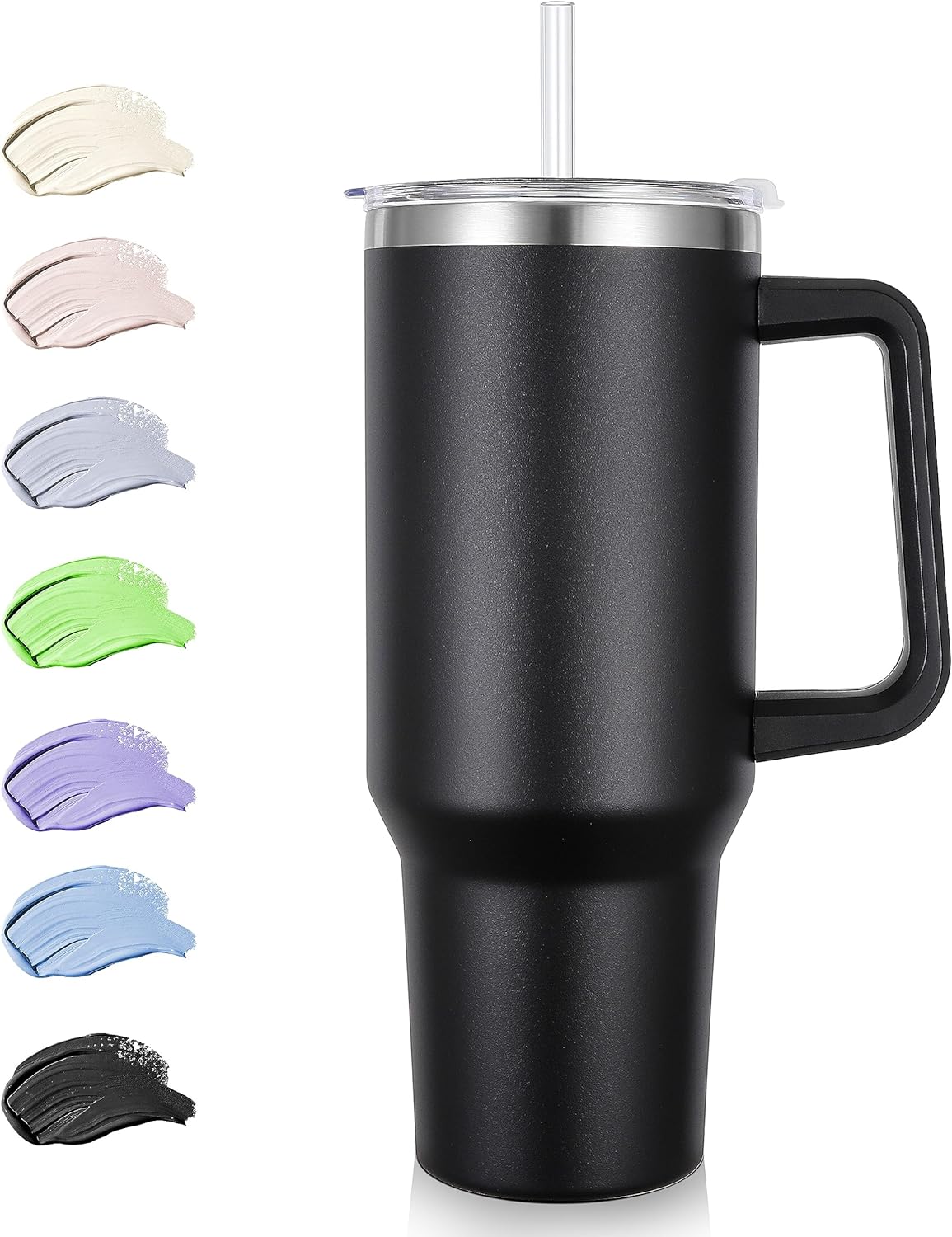 Insulated Tumbler with Lid and Straw