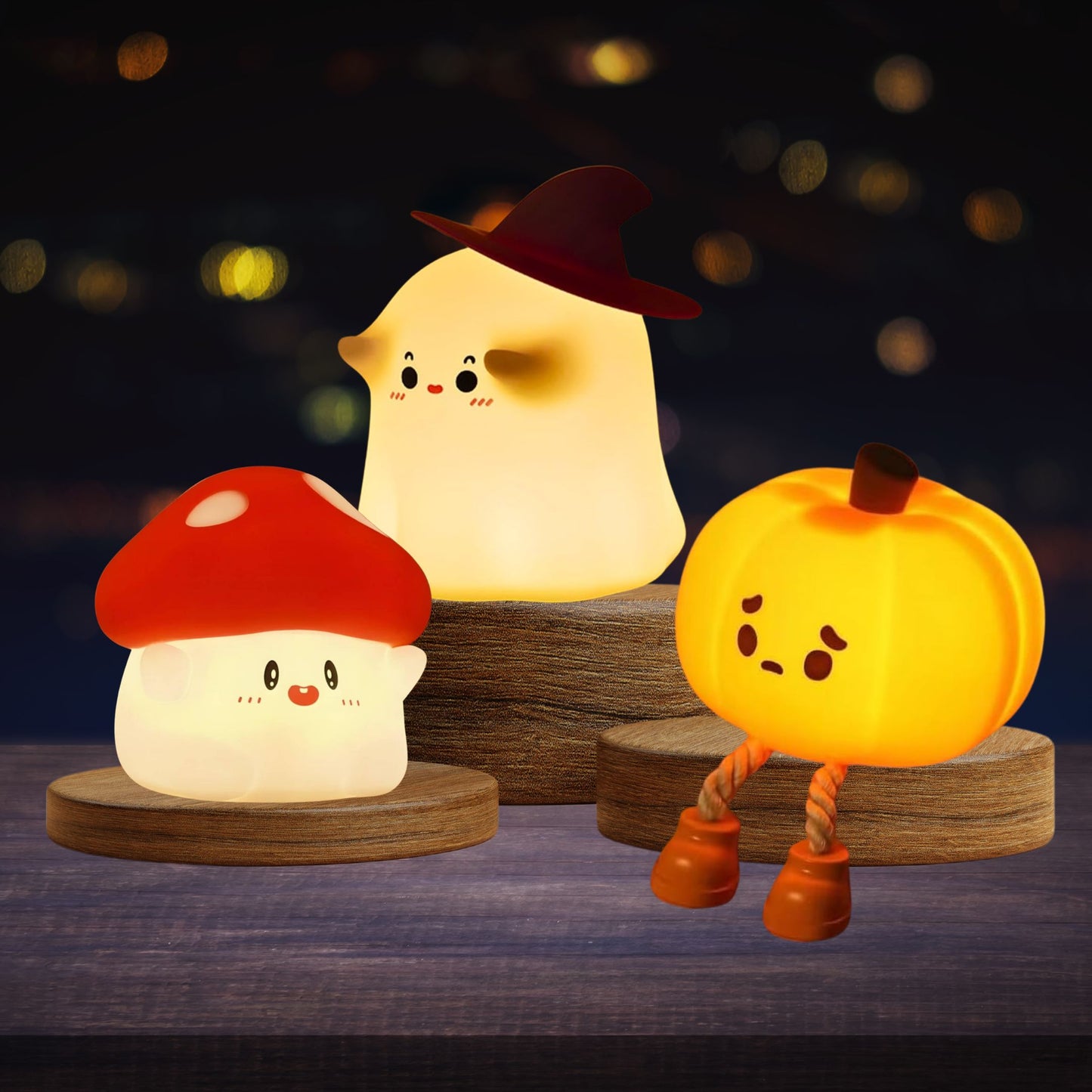 Cute Halloween Led Night Light Silicone Table Lamp