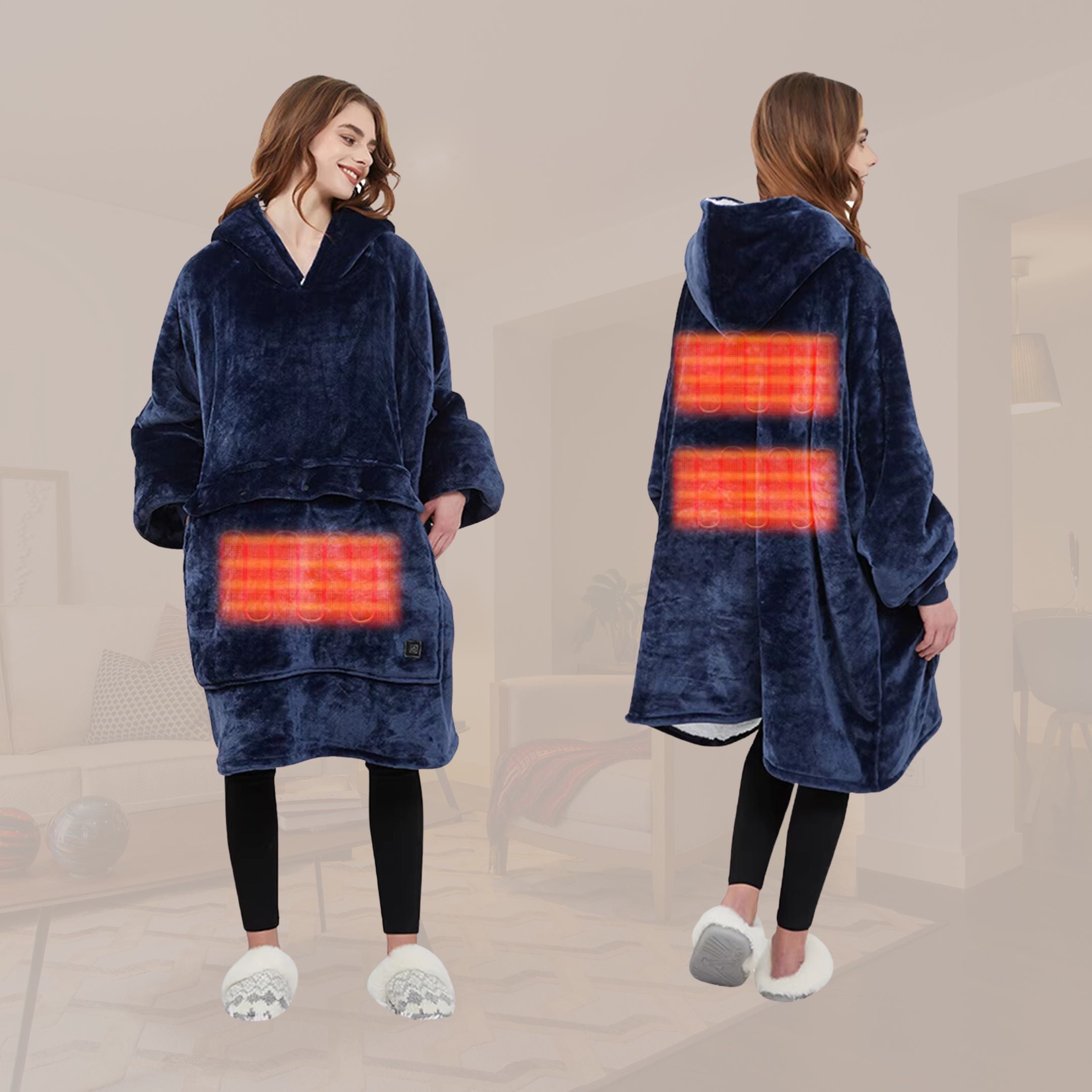 Heated Wearable Blanket Hoodie